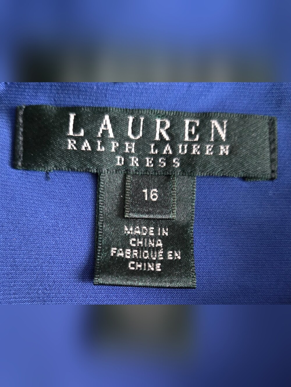 Lauren Ralph Lauren Royal Blue Floral Sleeveless Dress Size 16 - Picture 12 of 14
